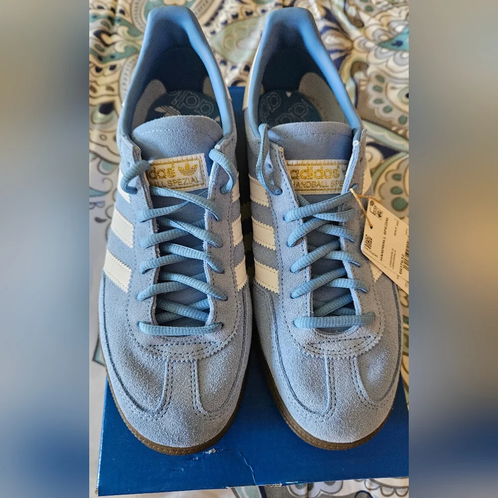 Adidas Handball Spezial Shoes size 7.5 mens US Light Blue NWT - Picture 4 of 11